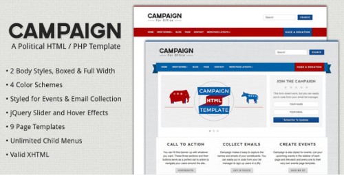 Campaign - Political HTML Template FULL