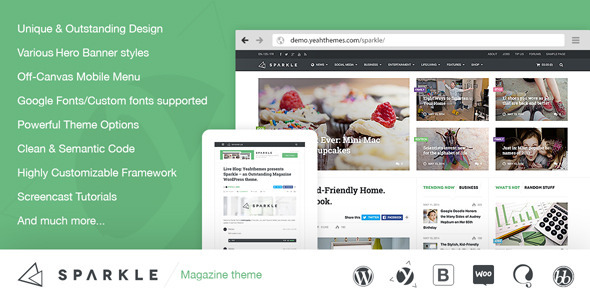 Sparkle v2.2 - Outstanding Magazine theme for WordPress