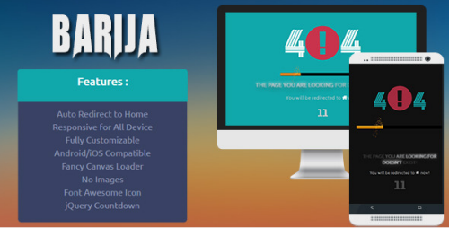 Barija - Interactive 404 Page Template