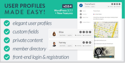 User Profiles Made Easy v2.0.3 - WordPress Plugin