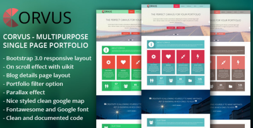 Corvus - Multipurpose Single Page Portfolio