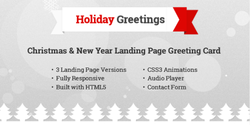 Holiday Greetings - Landing Page Greeting Card