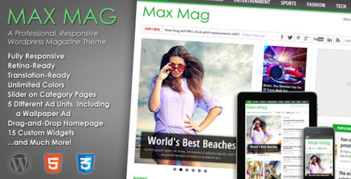 Max Mag v1.14 - Responsive Wordpress Magazine Theme (Last Version)