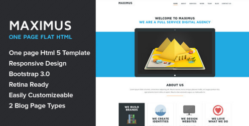 Maximus - HTML 5 One Page Responsive Theme