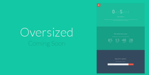 Oversized - Minimal Flat Coming Soon Template