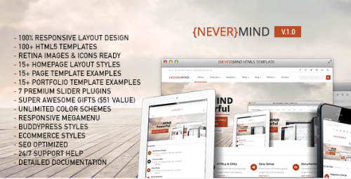 Nevermind - All in One HTML5 Website Template