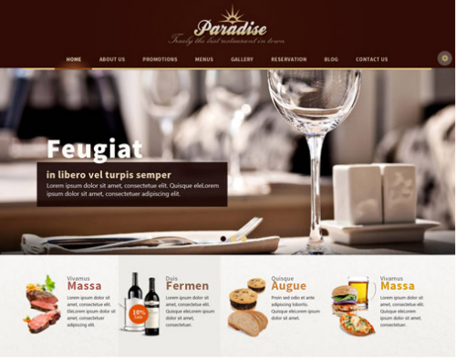 OT Paradise - Restaurant Responsive Joomla 2.5 Template