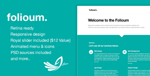 Folioum - Retina HTML5 Website Portfolio Template