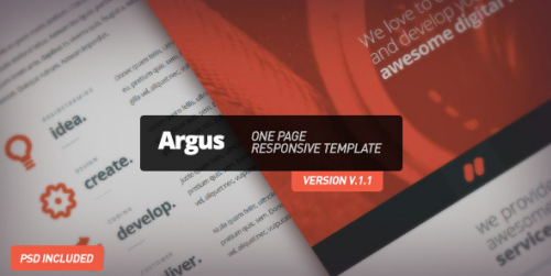 Argus - One Page Responsive Template FULL