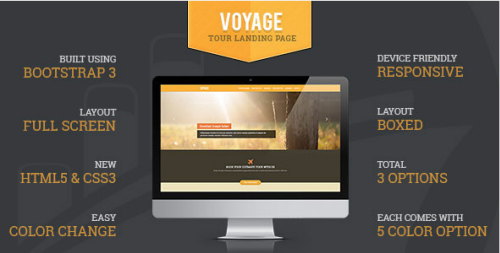 Voyage Tourism Responsive Landing Page