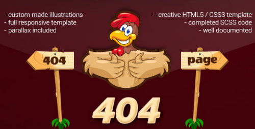 404 Error Cartoon Page
