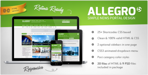 Allegro - Multipurpose News, Magazine HTML