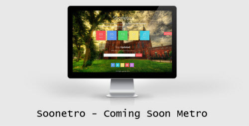 Soonetro - Responsive Metro Coming Soon Theme