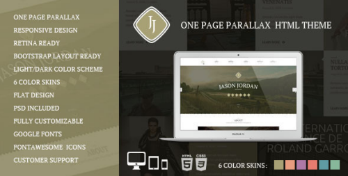 JJ - One Page Parallax HTML Theme