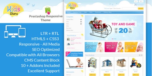 Kids Store - Prestashop Responsive Theme 1.5.6.1