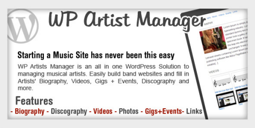 WordPress Artist v1.6.2 Band Manager