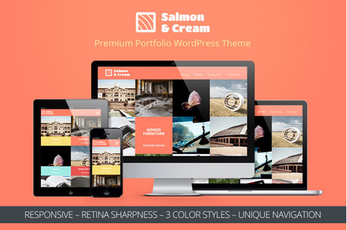 Salmon & Cream v1.0.3 WP Portfolio Theme