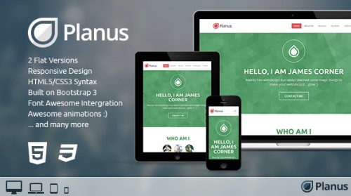 Planus - One Page Responsive Template