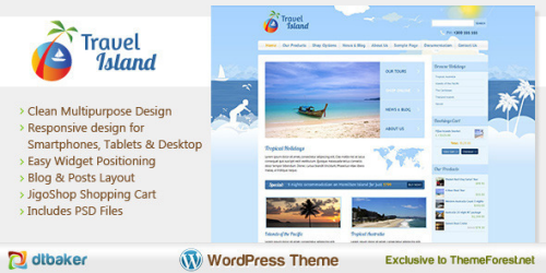 Travel Island v1.3 - Responsive JigoShop e-Commerce WordPress Theme