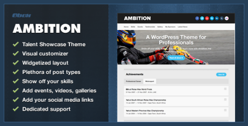 Ambition v1.3.4 WordPress Talent Theme