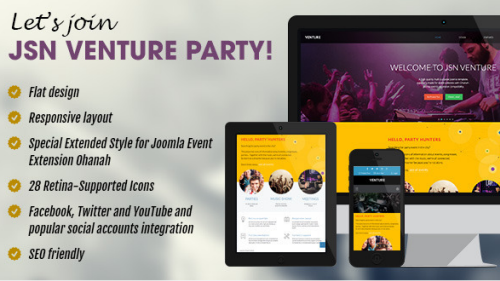 JSN Venture - Responsive Joomla Event Template