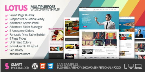 Lotus v2.5, Flexible Multipurpose & Responsive WP Theme