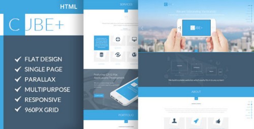 Cube+ | One-Page Parallax HTML Template