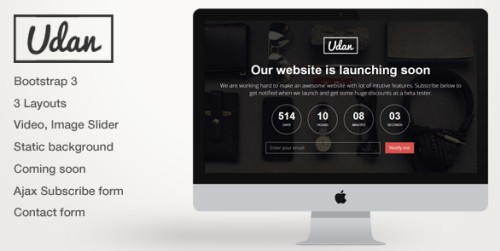 Udan - Responsive Coming Soon page Template