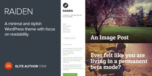 Raiden v1.3.1 - A Minimal WordPress Theme with Style