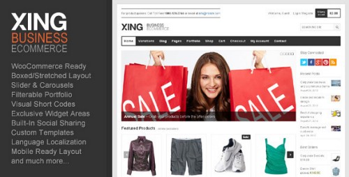 Xing v1.0.7 - Business / ecommerce WordPress Theme
