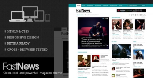 FastNews - HTML5 Magazine Template