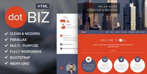 dotBIZ | Multi-Purpose Parallax Landing Page