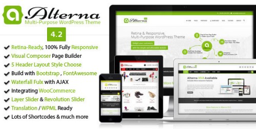 Alterna v4.2.1 - Retina Responsive Multi-Purpose WordPress Theme