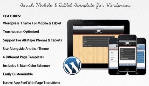 Touch Mobile & Tablet Wordpress Theme v1.5