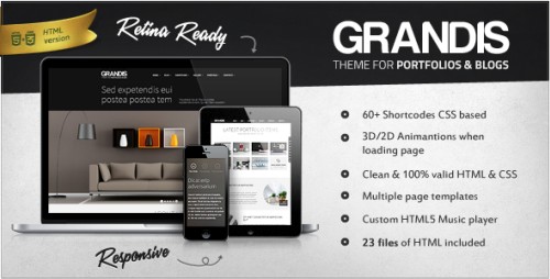 Grandis - Responsive Multi-Purpose HTML Template
