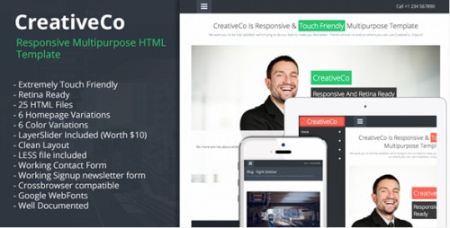 CreativeCo - Responsive MultiPurpose HTML Template