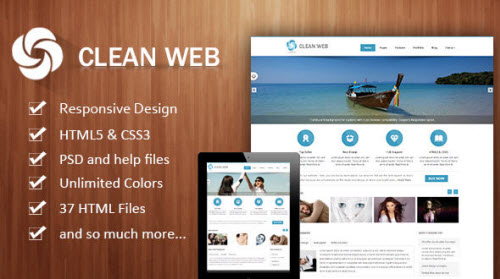 CleanWeb - Responsive HTML5/CSS3 Template
