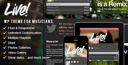 Live! - Music v1.6.3 Wordpress Theme