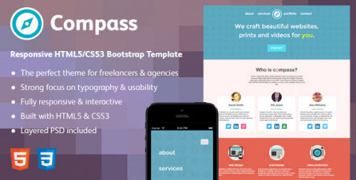 Compass Creative - HTML5 Bootstrap Theme