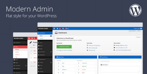 Modern Admin v1.4 - Flat style for your WordPress