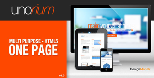 Unorium - One Page HTML Theme