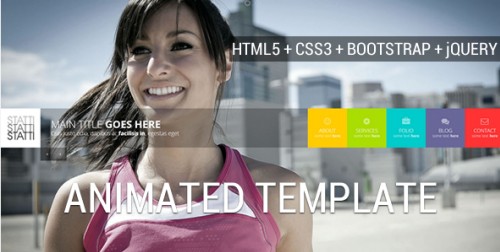 Statti - Responsive Bootstrap Animated Template