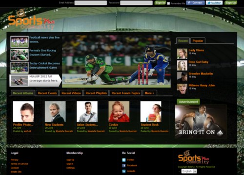 SportsPlus Black - Theme for SocialEngine 4.x.x