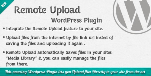 Remote Upload - WordPress Plugin