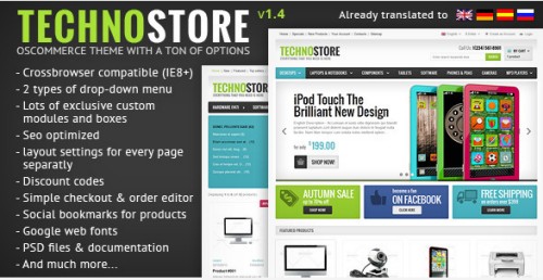 TechnoStore osCommerce with Powerfull Setting