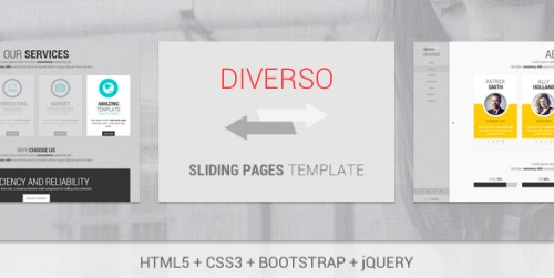 Diverso - Bootstrap Responsive Sliding Pages