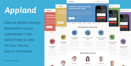 Appland - Premium Responsive Landing Page