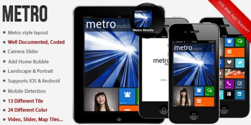 Metro Mobile Premium HTML Mobile Template v1.3