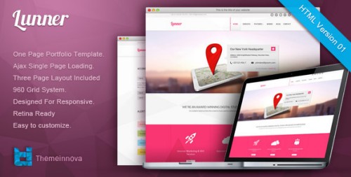 Lunner - Retina Responsive One Page HTML Template