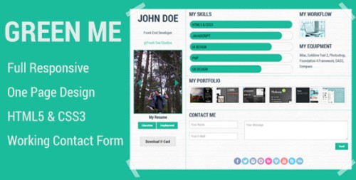 Green Me - Responsive Personal Page Template